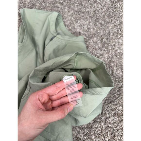 Calia Women’s XXS Unbleached Soft Utility Beach Romper Utility Green Zip Front - Picture 5 of 11